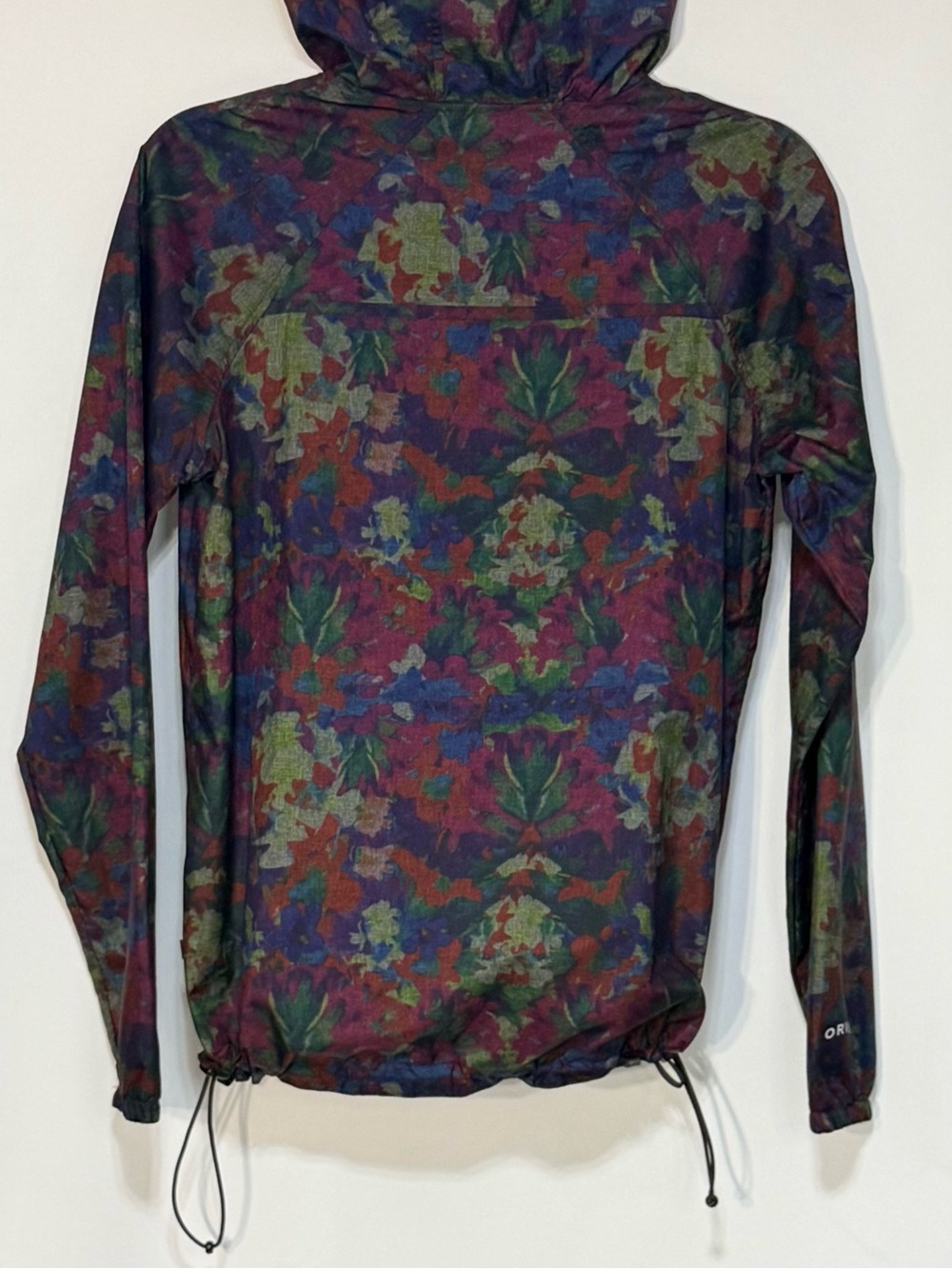 Orvis | Floral 1/4 Zip Hooded Windbreaker Pullover Jacket XS - Picture 2 of 6